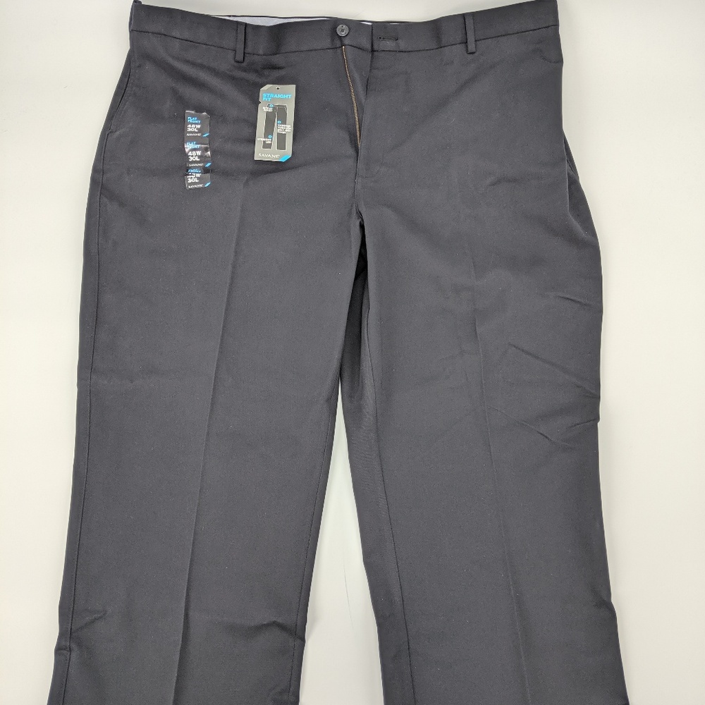 Savane Mens Straight Fit Dress Pants 48X30